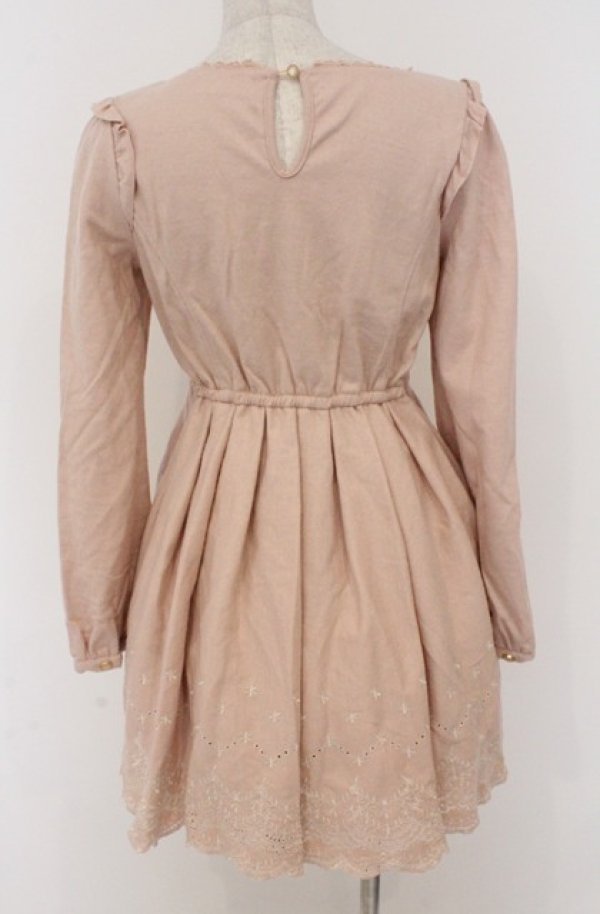 画像5: LIZ LISA / カットングレースウールワンピース 0 ピンクベージュ O-26-02-24-1052-LO-OP-YM-OS (5)