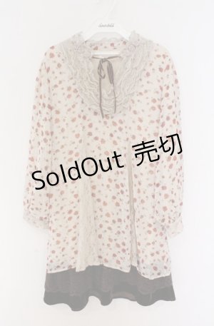 画像: axes femme / 花柄シフォンワンピース M キナリ O-26-02-24-1006-AX-OP-OW-OS