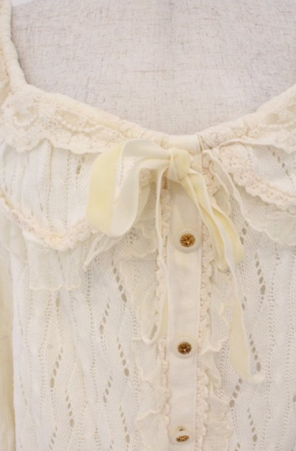 画像2: LIZ LISA / 鍵編みニットトップス 0 アイボリー O-26-02-24-1057-LO-TO-YM-OS (2)