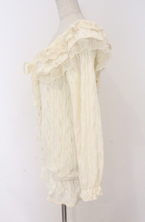 画像4: LIZ LISA / 鍵編みニットトップス 0 アイボリー O-26-02-24-1057-LO-TO-YM-OS (4)