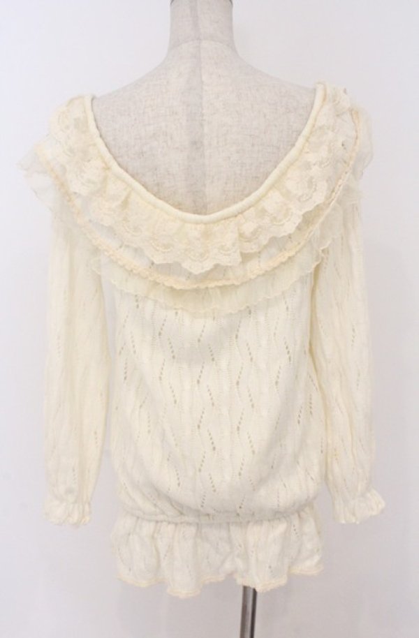 画像5: LIZ LISA / 鍵編みニットトップス 0 アイボリー O-26-02-24-1057-LO-TO-YM-OS (5)