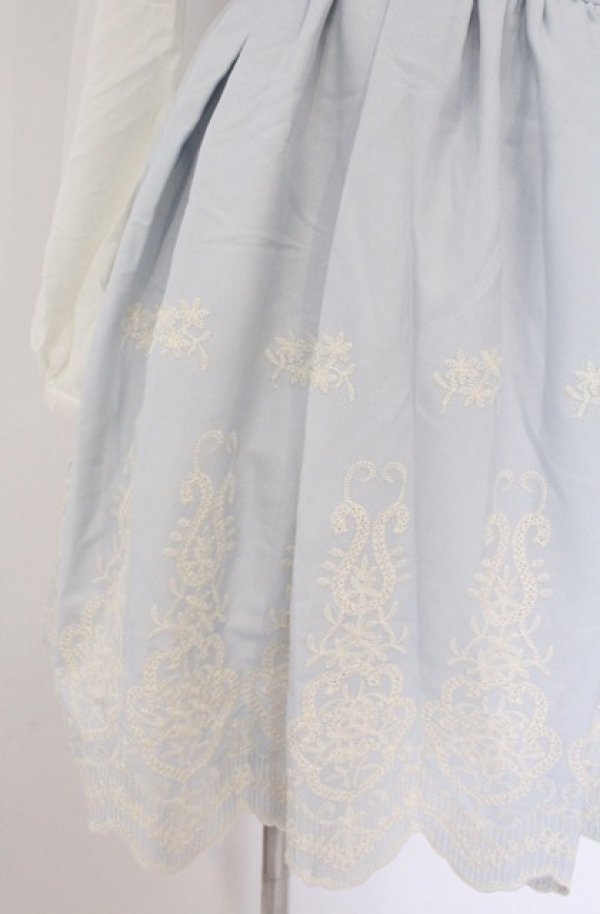 画像3: LIZ LISA / レース装飾切り替えワンピース O サックスｘシロ O-26-02-24-1059-LO-OP-YM-OS (3)