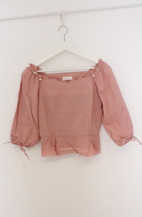 画像1: LIZ LISA / スカラップ襟2WAYトップス 0 サーモン O-26-02-24-1061-LO-TO-YM-OS (1)