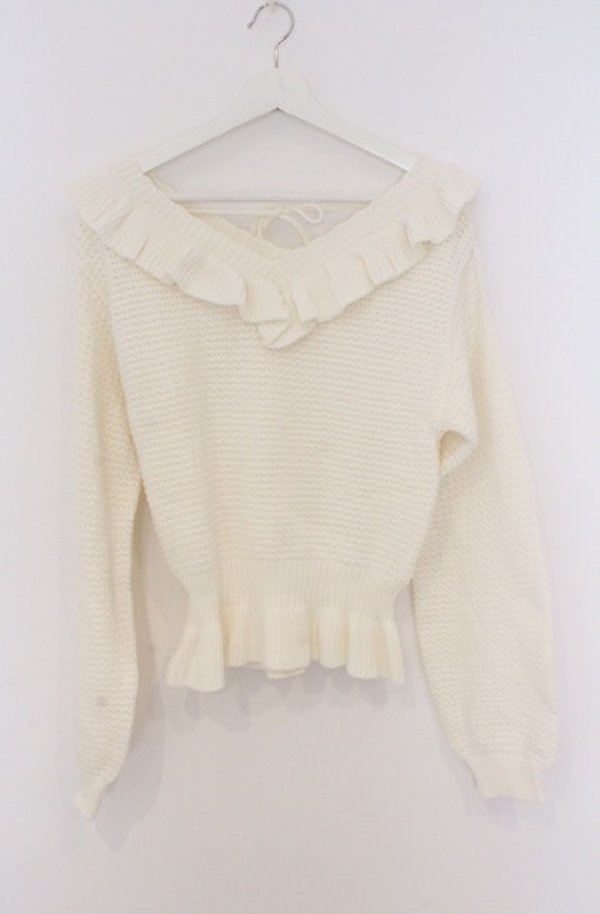 画像1: LIZ LISA / かぎ編みニットトップス 0 オフシロ O-26-02-24-1063-LO-TO-YM-OS (1)