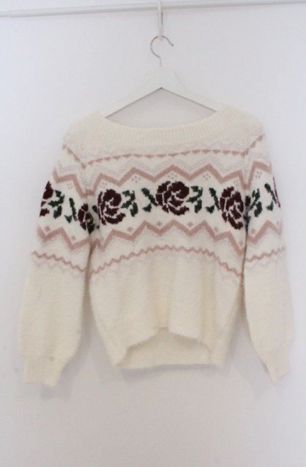 画像1: LIZ LISA / ボヘミアンプルオーバーニット 0 シロ O-26-02-24-1065-LO-TO-YM-OS (1)