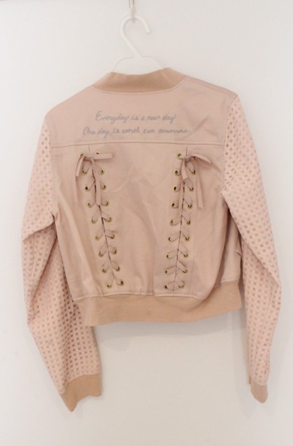 画像4: LIZ LISA / バックレースアップ切り替えジャケット 0 ピンク O-26-02-24-1068-LO-JA-YM-OS (4)