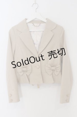 画像: LIZ LISA / リボン付きショートジャケット 0 ベージュ O-26-02-24-1069-LO-JA-YM-OS
