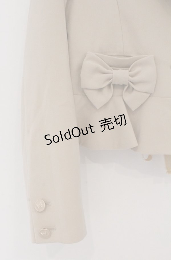 画像2: LIZ LISA / リボン付きショートジャケット 0 ベージュ O-26-02-24-1069-LO-JA-YM-OS (2)