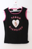 画像1: JESUS DIAMANTE / ハートフレームタンクトップ  クロ O-26-02-24-1071-JE-TO-OW-OS (1)
