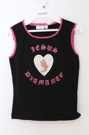 画像: JESUS DIAMANTE / ハートフレームタンクトップ  クロ O-26-02-24-1071-JE-TO-OW-OS