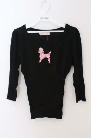 画像: JESUS DIAMANTE / プードルptニット  クロ O-26-02-24-1072-JE-TO-OW-OS