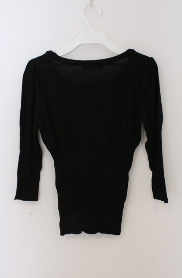 画像3: JESUS DIAMANTE / プードルptニット  クロ O-26-02-24-1072-JE-TO-OW-OS (3)