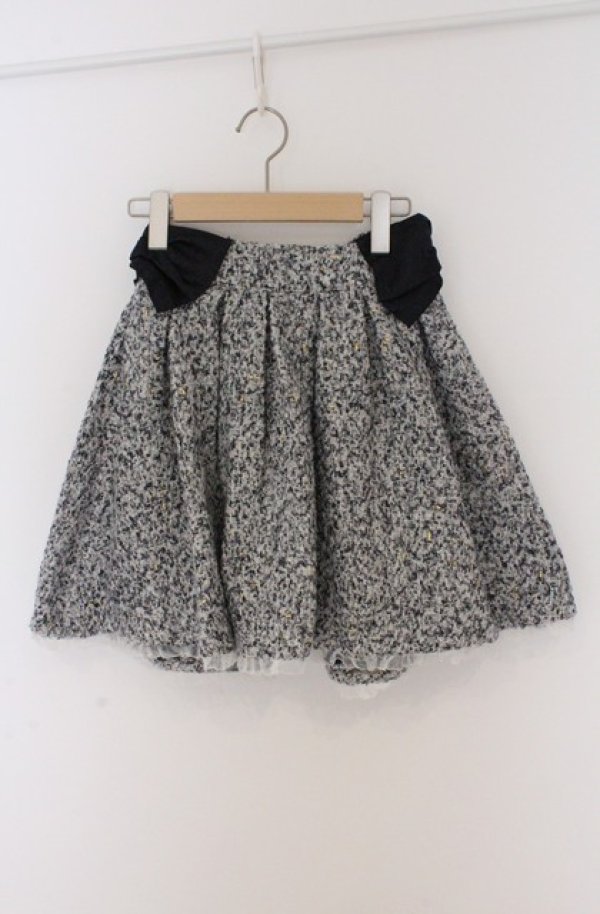 画像1: LIZ LISA / ウエストリボンツイードスカート F グレーｘネイビー O-26-02-24-1073-LO-SK-YM-OS (1)