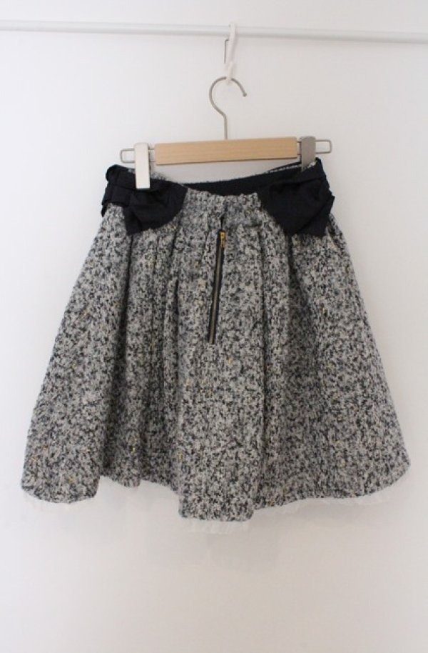 画像3: LIZ LISA / ウエストリボンツイードスカート F グレーｘネイビー O-26-02-24-1073-LO-SK-YM-OS (3)