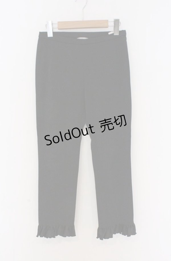 画像1: JESUS DIAMANTE / 裾フリルパンツ  クロ O-26-02-24-1074-JE-PA-OW-OS (1)