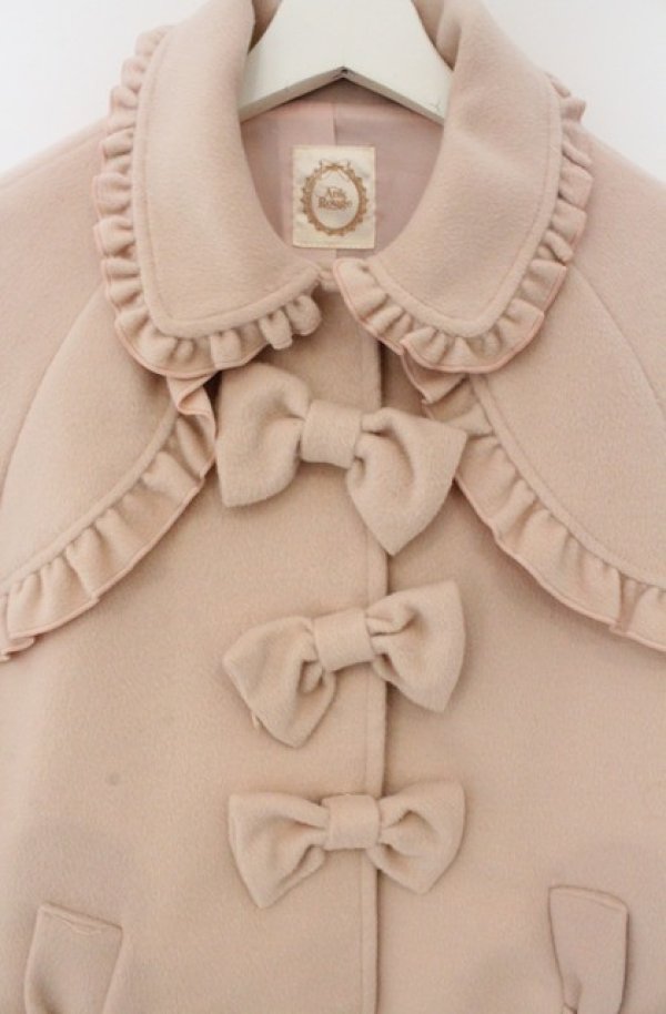 画像2: Ank Rouge / リボンポンチョコート M ピンク O-26-02-24-1008-CA-CO-OW-OS (2)