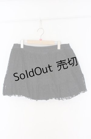 画像: MARBLE / 総レースミニスカート  ブラック O-26-02-24-1009-GO-SK-OW-ZT548