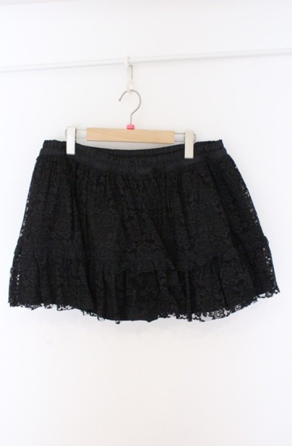画像1: MARBLE / 総レースミニスカート  ブラック O-26-02-24-1009-GO-SK-OW-OS (1)