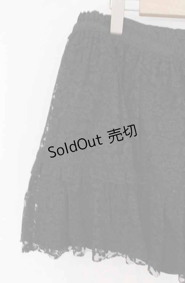 画像2: MARBLE / 総レースミニスカート  ブラック O-26-02-24-1009-GO-SK-OW-ZT548 (2)