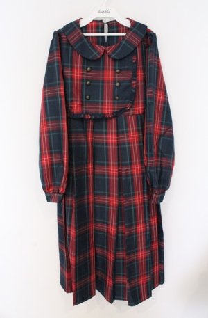 画像: FLC / 皆方由衣コラボ MINA*タータンチェックワンピース M グリーン×アカ O-26-02-24-1010-LO-OP-IG-OS