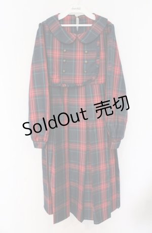 画像: FLC / 皆方由衣コラボ MINA*タータンチェックワンピース M グリーン×アカ O-26-02-24-1010-LO-OP-IG-OS