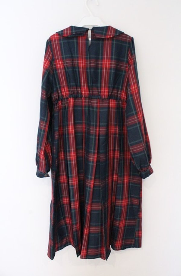 画像4: FLC / 皆方由衣コラボ MINA*タータンチェックワンピース M グリーン×アカ O-26-02-24-1010-LO-OP-IG-OS (4)