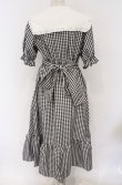 画像3: majoretty / スクエアカラーワンピース M シロ×ギンガム　クロ×シロ O-26-02-24-1011-GO-OP-IG-OS (3)