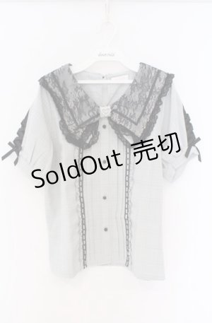 画像: LIZ LISA / リボン衿ブラウス  グレー O-26-02-24-1002-LO-BL-IG-OS