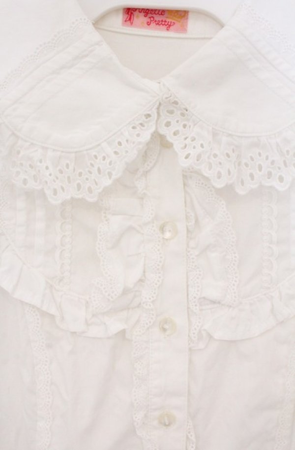 画像2: Angelic Pretty / クラシックブラウス【旧タグ】  シロ×シロ O-26-02-24-1013-AP-BL-IG-OS (2)