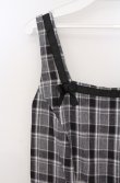 画像2: m petit by misako / リボンチェックジャンパースカート M グレー×クロ O-26-02-24-1014-LO-OP-IG-OS (2)
