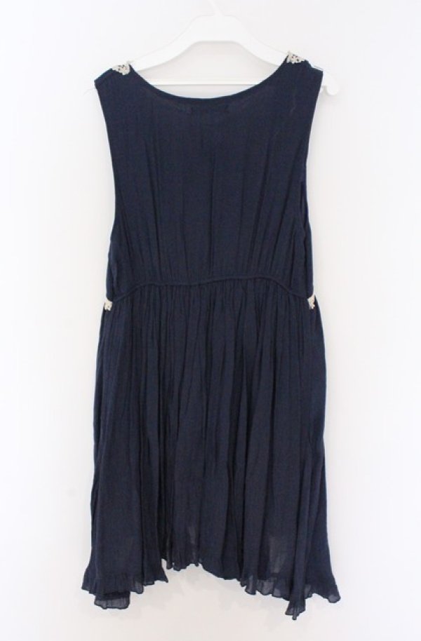 画像4: axes femme / 刺繍レースチュニック M ネイビー O-26-02-24-1018-AX-OP-IG-OS (4)