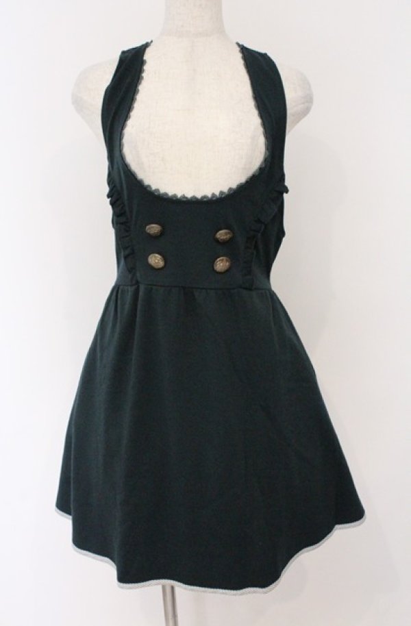 画像1: axes femme / カット吊りスカート M グリーン O-26-02-24-1020-AX-OP-IG-OS (1)