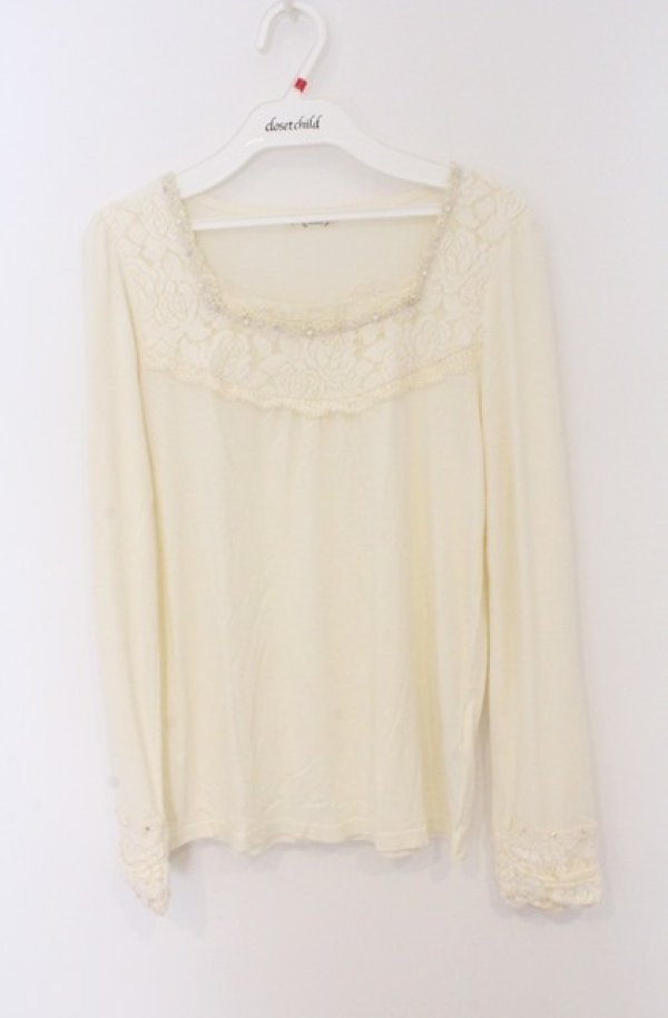 画像1: axes femme / HOT femmeインナープルオーバー M アイボリー O-26-02-24-1023-AX-TO-IG-OS (1)