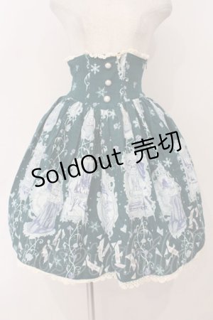 画像: ALICE and the PIRATES / 氷の女王と白の魔法柄スカート  グリーン O-26-02-24-059-PA-SK-OW-OS