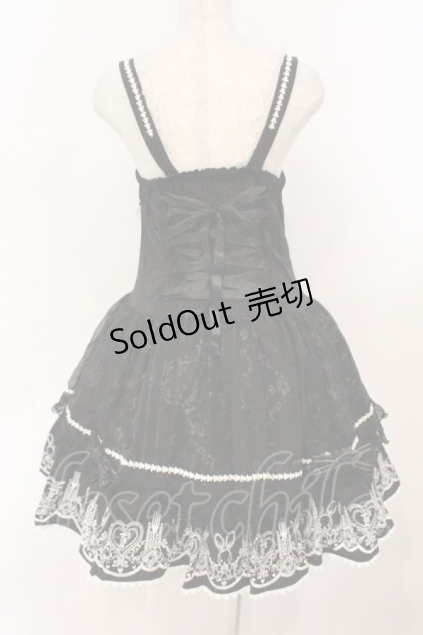 画像5: FRILL / ラビットカトラリー刺繍キャミワンピース  ブラック O-26-02-24-061-HN-OP-OW-OS (5)