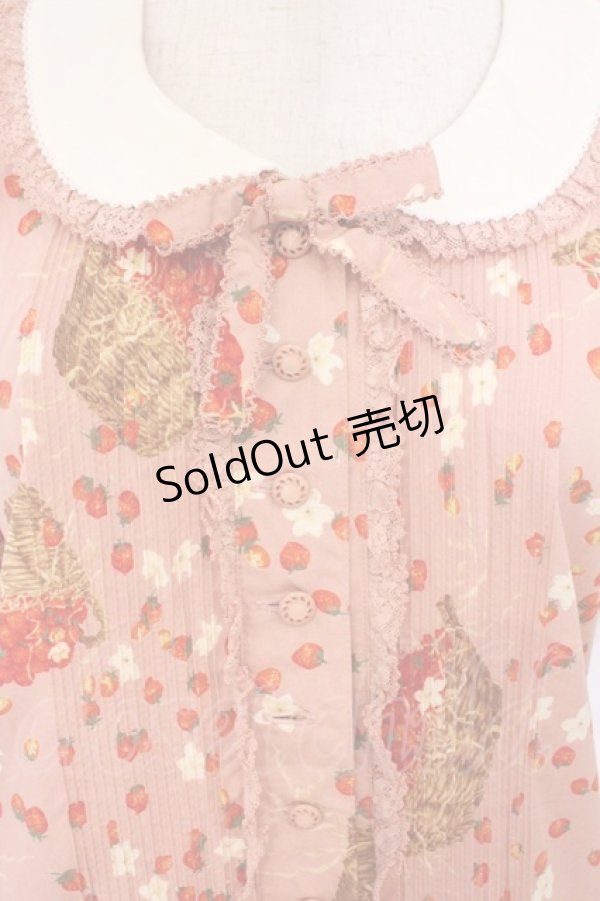 画像2: PINK HOUSE / いちごバスケットワンピース  ピンク O-26-02-24-063-LO-OP-IG-OS (2)