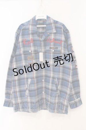 画像: Karl Helmut / 刺繍ネルシャツ  ブルー O-26-02-24-066-EL-BL-IG-OS