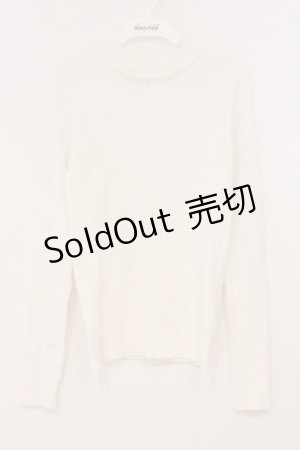 画像: axes femme / パール配色ニット M シロ O-26-02-24-080-AX-TO-IG-OS