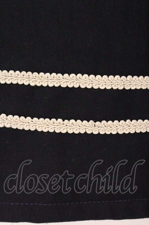 画像3: axes femme / ダブルボタンパイピングケープコート M ネイビー O-26-02-24-083-AX-CO-IG-OS (3)