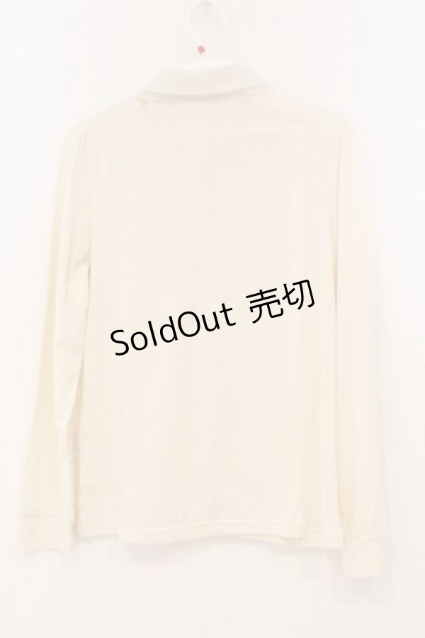 画像2: axes femme / 前立てデザインブラウス風プルオーバー M オフ O-26-02-24-089-AX-TO-IG-OS (2)