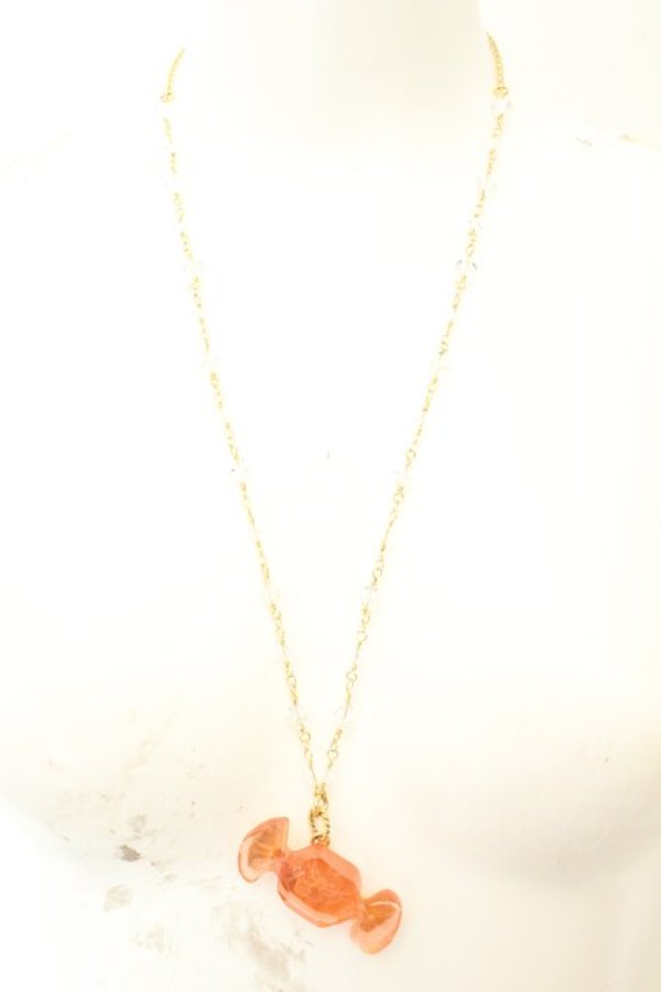 画像2: Q-pot. / 白雪姫/ジュエルキャンディーネックレス  オレンジ系 O-26-02-24-2054-QP-AC-IG-OS (2)