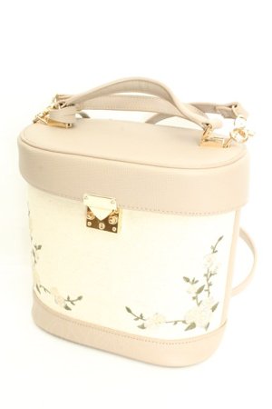 画像: axes femme / キャンバス×合皮筒形バッグ  ベージュ O-26-02-24-2085-AX-BG-OW-OS