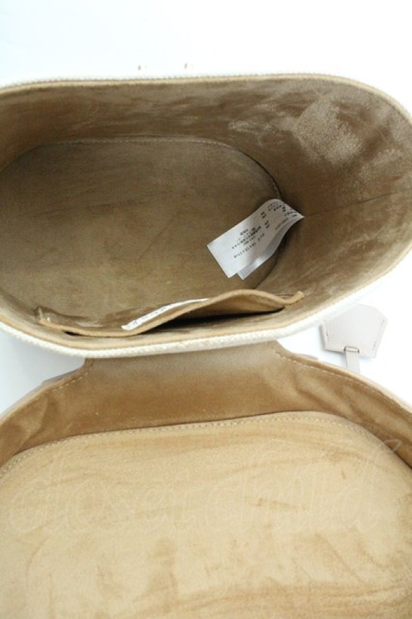 画像3: axes femme / キャンバス×合皮筒形バッグ  ベージュ O-26-02-24-2085-AX-BG-OW-OS (3)