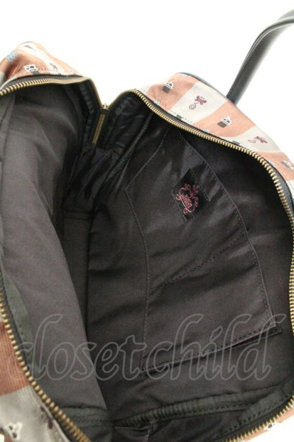 画像3: MIHO MATSUDA / スカルジャガードバッグ  ブラウン×グレー O-26-02-24-2087-GO-BG-OW-OS (3)