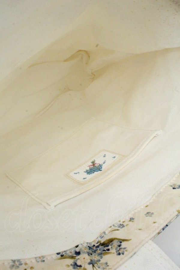 画像4: PINK HOUSE / ブルーフラワリートートバッグ  アイボリー×ブルー O-26-02-24-2095-LO-BG-IG-OS (4)