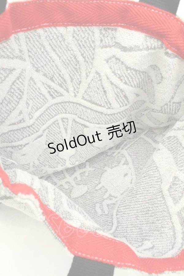 画像3: HANGRY&ANGRY / パールトートバッグ  グレー×レッド O-26-02-24-2097-HN-BG-IG-OS (3)