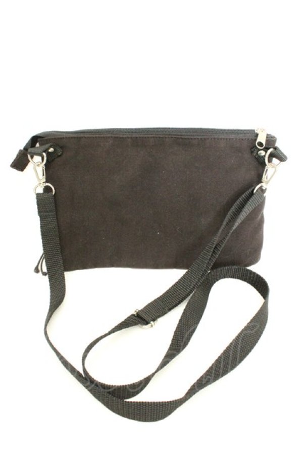 画像2: HIDEROCK Design / カットオフ×レースアップサコッシュ  ブラック O-26-02-24-2100-PU-BG-OW-OS (2)