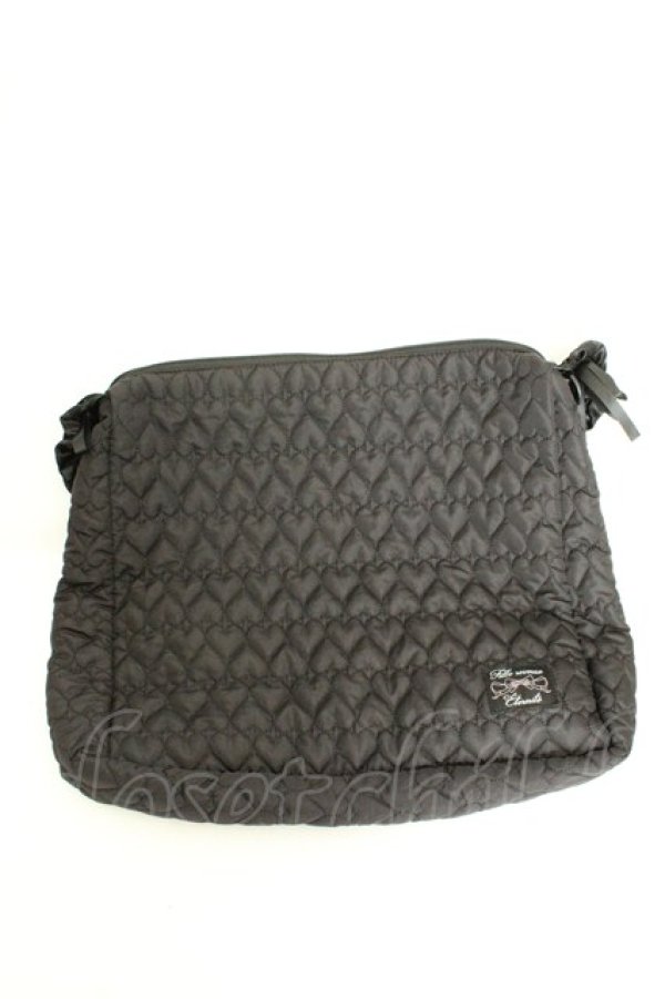 画像1: majoretty / MRハートキルトSD ショルダーバッグ  クロ O-26-02-24-2104-GO-BG-IG-OS (1)