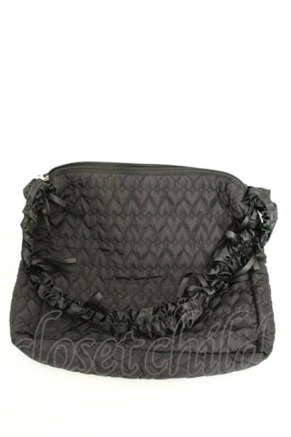 画像2: majoretty / MRハートキルトSD ショルダーバッグ  クロ O-26-02-24-2104-GO-BG-IG-OS (2)