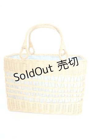 画像: LOLITA他 / かごバッグ  ナチュラル×サックス O-26-02-24-2105-PU-BG-IG-ZT